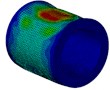 Velocity field of the inner water of the model with outer thickness to be 2 mm at each instant