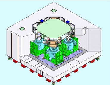 The 640 kN quadri-shaker system of ESTEC