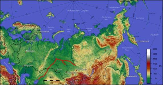 The proposed scheme for the turn of the Siberian rivers