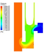 Instantaneous pressure distributions during valve-closing process