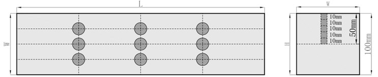 Specimen sampling drilling point distribution diagram