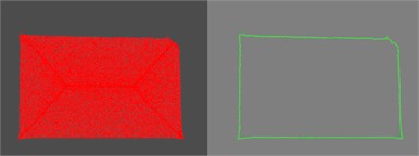 Roof boundary and local coordinate system of point cloud