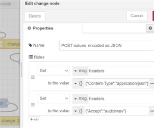 Deployment of STT in Node-RED