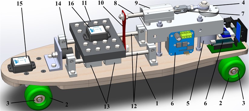 General design of the wheeled vibrato-impact robot