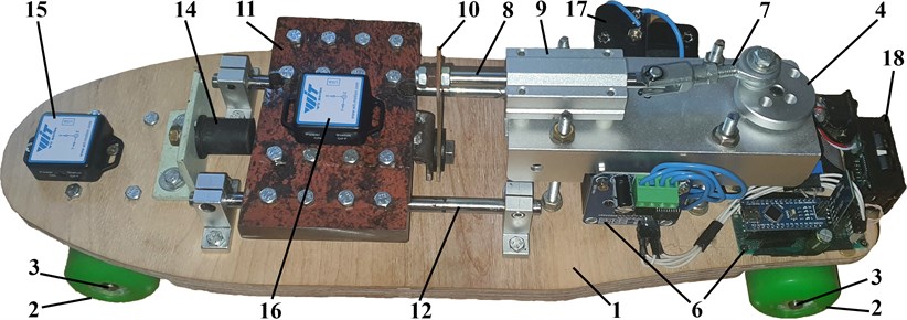 Experimental prototype of the wheeled vibration-driven robot