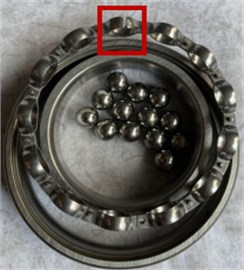 Ruptured bearings in different locations
