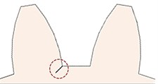 CLP% a) 0 %, b) 10 %, c) 20 %, d) 30 %, e) 40 %, f) 50 %,  g) 30 % through the rim, and h) 20 % through the rim