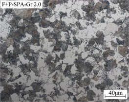 Microstructures and spheroidization grade of B+M\F+P initial microstructures  after simulation SPA\SOA\SRA