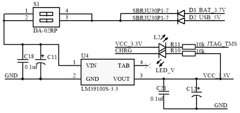 Wiring circuit of LM39100S chip