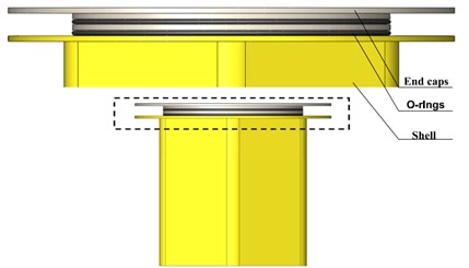 Physical drawing and structural drawing of end cap seal