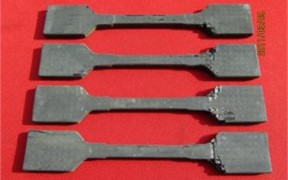 a) Comparison of morphology between C/C composites samples  with anti-oxidation coating and b) ordinary C/C composites sample after failure