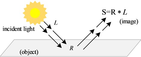 Schematic diagram of retinex theory
