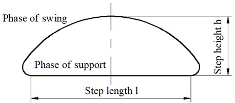Ideal foot trajectory curve