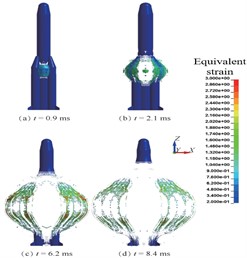 Rocket aerial explosion finite element numerical simulation results