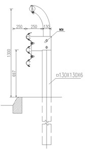 Structure diagram of common corrugated beam barriers