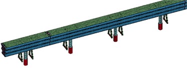 The whole finite element model of the barrier