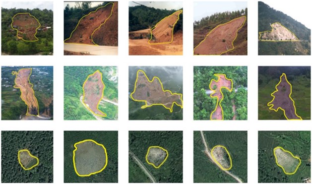 Marking results of landslide datasets