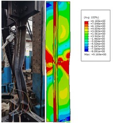 Finite element analysis results of brake control force under the same test piece