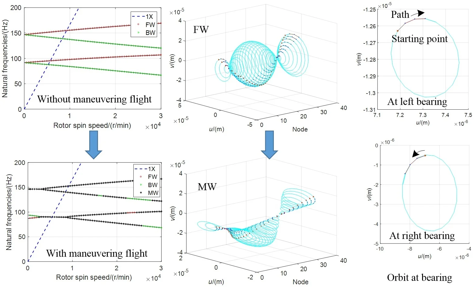 The whirl direction and characteristics of rotor system under maneuvering flight
