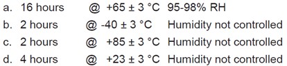 Humidity Cycle Conditioning [5]