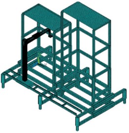 Fully automatic tubing and sucker rod vertically handling equipment and the finite element model