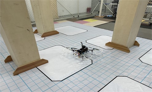 Real flight test of UAV in laboratory