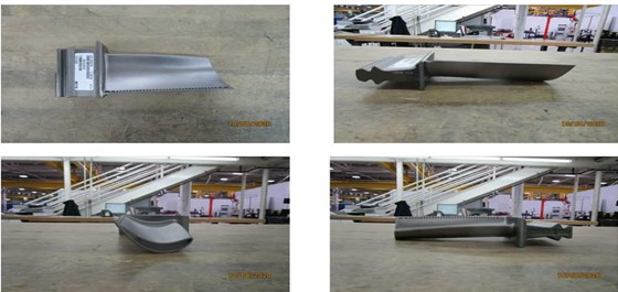 Group of 1st stage gas turbine blades (89SGT6 200E row 1)