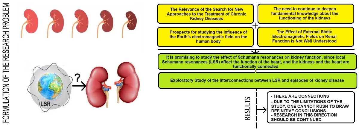 Interconnections between local Schumann resonances and episodes of kidney disease