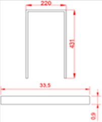 a) Gantry dimensions in centimeters, b) undamped gantry, c) damped gantry