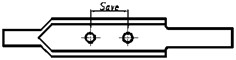 Muffler construction with different center distances of rushing hole