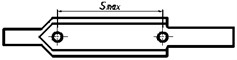 Muffler construction with different center distances of rushing hole