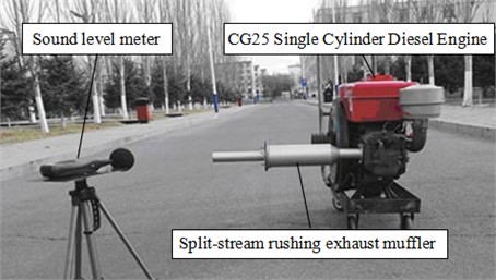 Photo of the muffler insertion loss test site