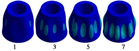 Vibration modes φkr,θ, H of elastic walls considering liquid added masses