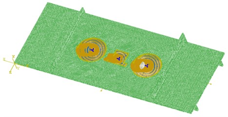 Boundary conditions of finite element analysis of base plate