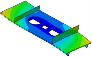 Displacement of finite element simulation