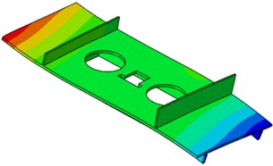 Displacement of finite element simulation