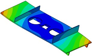 Displacement of finite element simulation