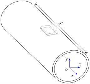 Circular thin-walled structure: a) the global coordinate system, b) the local coordinate system, and c) the discretization of the cross-section centerline with a series of nodes