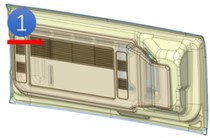 The air flow channel of tailgate during the door closing process