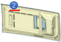 The air flow channel of tailgate during the door closing process