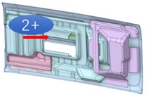 The air flow channel of tailgate during the door closing process