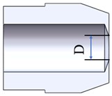 Geometric modeling of externally mixed air atomizing nozzle: a) sectional view of nozzle shell; b) cyclone structure; c) sectional view of nozzle