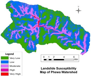 Landslide susceptibility map