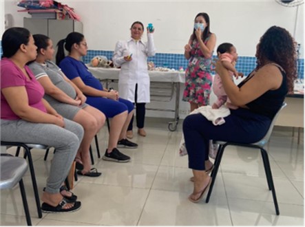 Health education and promotion workshops for pregnant women and breastfeeding mothers  were conducted in the Basic Healthcare Unit Amaro José de Souza, in the municipality of Barueri. Pregnant women were encouraged to adopt breastfeeding and undergo prenatal dental care