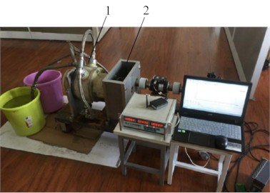 Experimental platform: 1 – pump; 2 –gear box