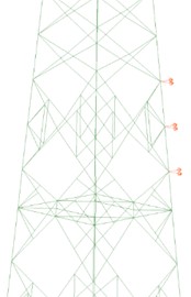 First five mode shapes of tower body damage model