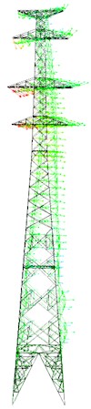 First five mode shapes of tower head damage model