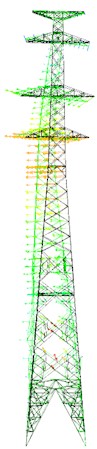 First five mode shapes of tower head damage model