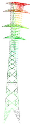 First five mode shapes of tower body destruction model