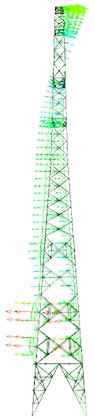 First five mode shapes of tower body destruction model